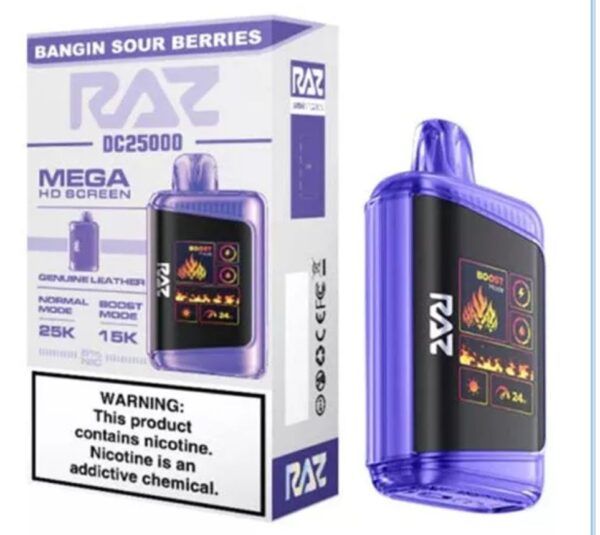 Bangin Sour Berries Raz DC25000 Disposable Vape
