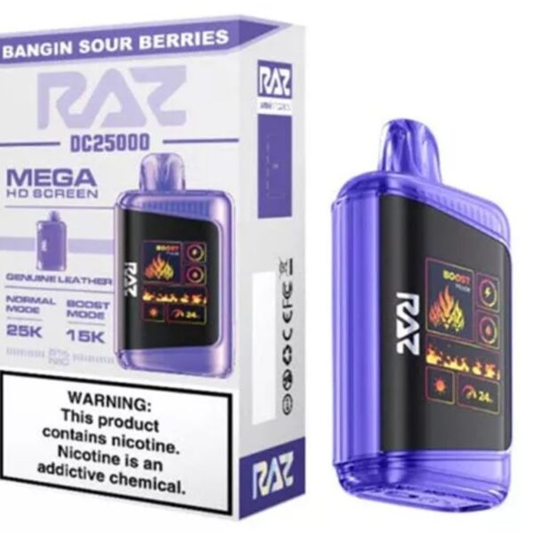 Bangin Sour Berries Raz DC25000 Disposable Vape