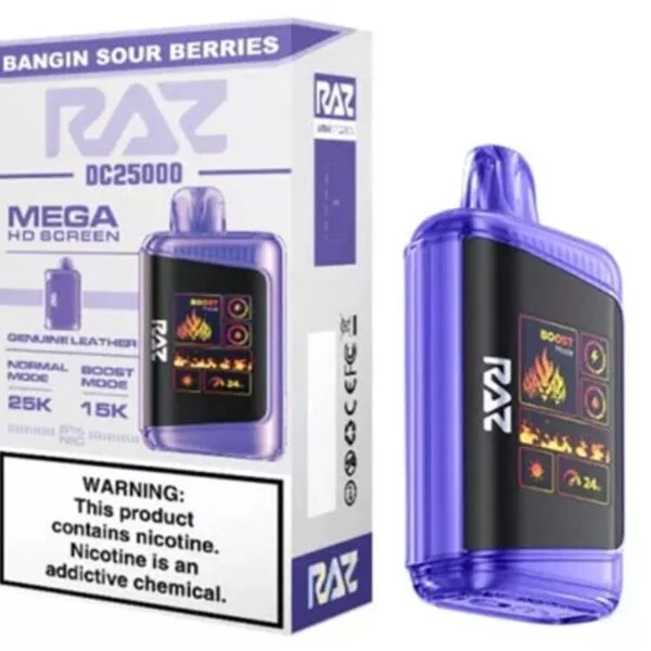 Bangin Sour Berries Raz DC25000 Disposable Vape